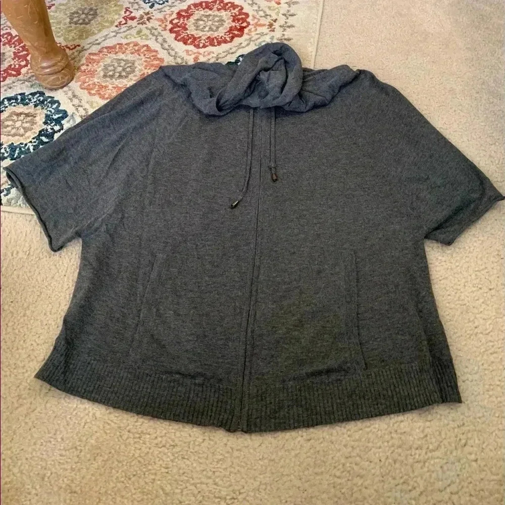 Joie S/S Hooded Sweater/Cardigan with Pockets